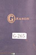 Gleason-Gleason No. 19, Curvic Coupling Checking Machine, Operation Manual-#19-D19TC-No. 19-01